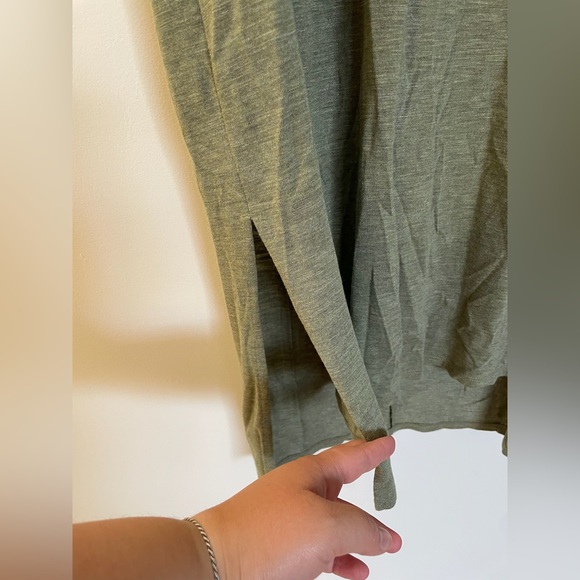 Madewell Muted Green Sleeveless T-Shirt Midi Lightweight Dress Size S - Picture 3 of 5